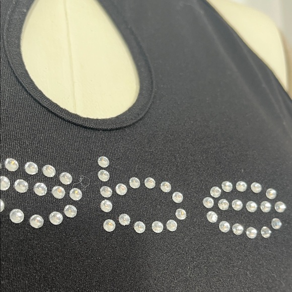 Bebe Black Cutout Shoulder Mini Dress - Picture 5 of 9